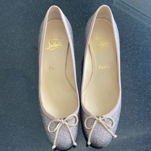Louboutin sparkle kitten heels